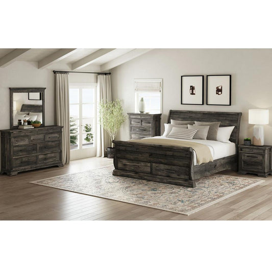 Picket House Furnishings - Hyde Full Sleigh Storage 5PC Bedroom Set in Charcoal - B-13130-8-FSLB-5PC veiw 1