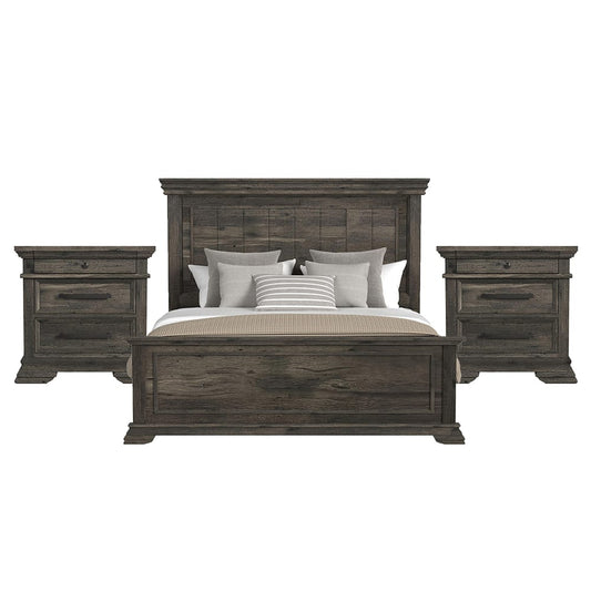 Picket House Furnishings - Hyde King 3PC Bedroom Set in Charcoal - B-13130-8-KB-NS2 view 1