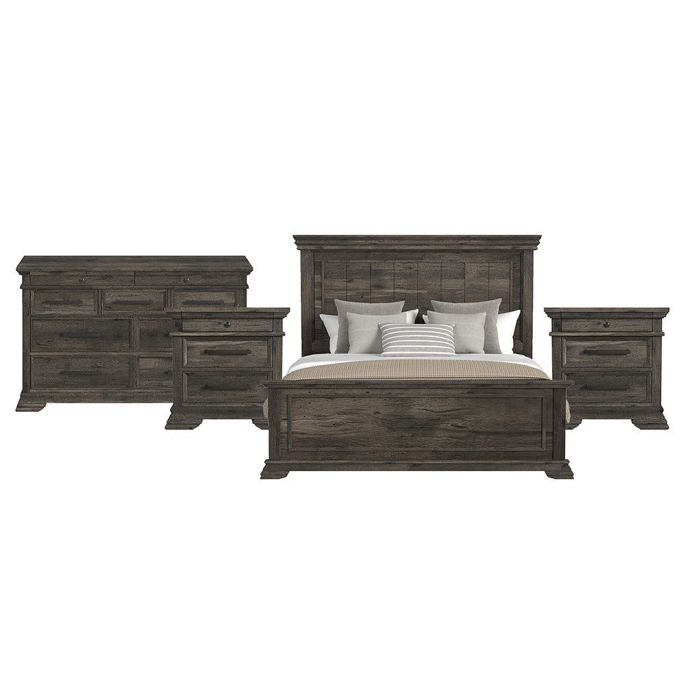 Picket House Furnishings - Hyde King 4PC Bedroom Set in Charcoal - B-13130-8-KB-NSDR view 1