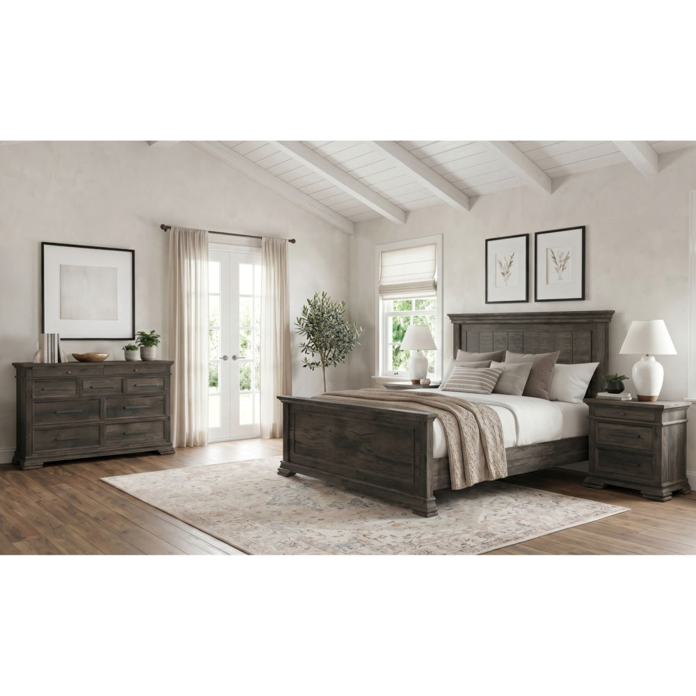 Picket House Furnishings - Hyde King 4PC Bedroom Set in Charcoal - B-13130-8-KB-NSDR view 3