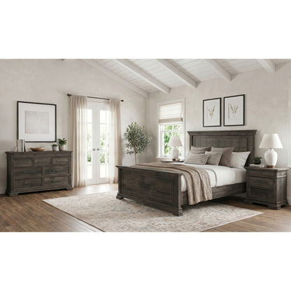Picket House Furnishings - Hyde King 4PC Bedroom Set in Charcoal - B-13130-8-KB-NSDR view 3