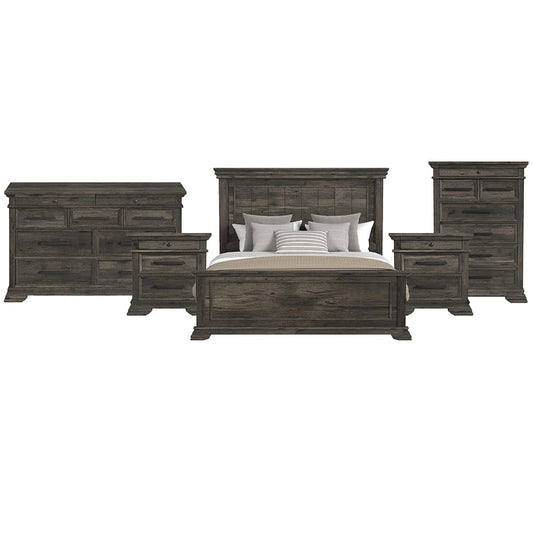 Picket House Furnishings - Hyde King 5PC Bedroom Set in Charcoal - B-13130-8-KB-NSDRC view 1