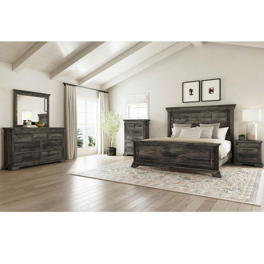 Picket House Furnishings - Hyde King Panel 5PC Bedroom Set in Charcoal - B-13130-8-KB-5PC veiw 1
