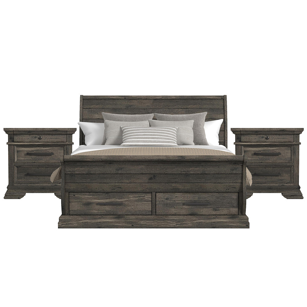 Picket House Furnishings - Hyde King Sleigh Storage 3PC Bedroom Set in Charcoal - B-13130-8-KSLB-NS2 view 1