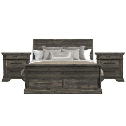 Picket House Furnishings - Hyde King Sleigh Storage 3PC Bedroom Set in Charcoal - B-13130-8-KSLB-NS2 view 1