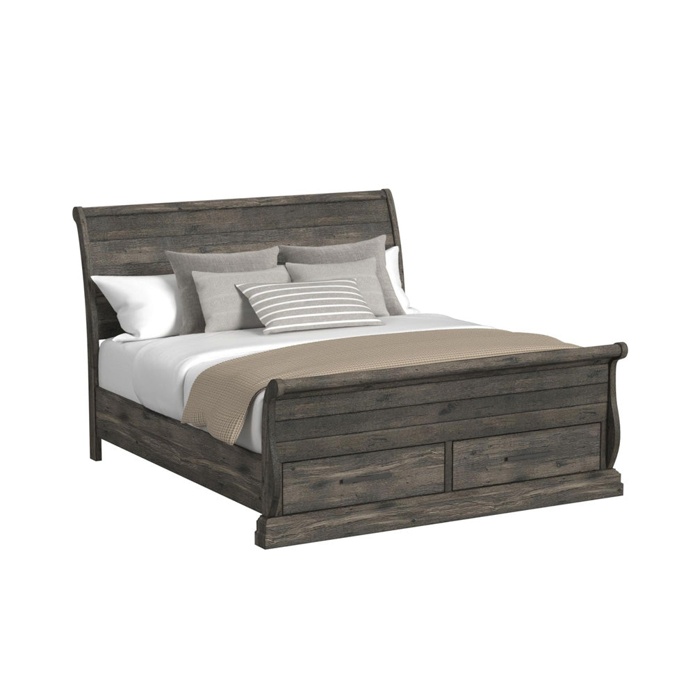 Picket House Furnishings - Hyde King Sleigh Storage 5PC Bedroom Set in Charcoal - B-13130-8-KSLB-NSDRC view 4