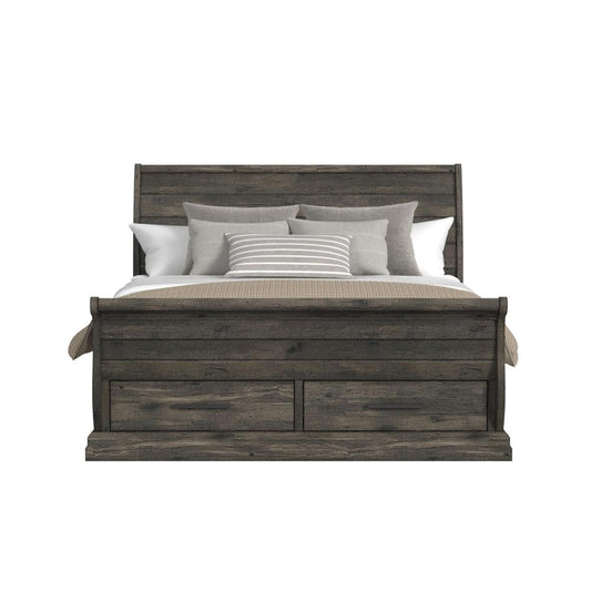 Picket House Furnishings - Hyde King Sleigh Storage Bed in Charcoal - B-13130-8-KSLB veiw 2