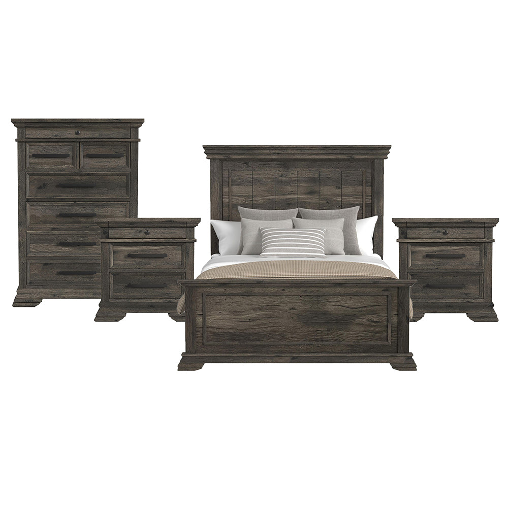 Picket House Furnishings - Hyde Queen 4PC Bedroom Set in Charcoal - B-13130-8-QB-NSCH view 1