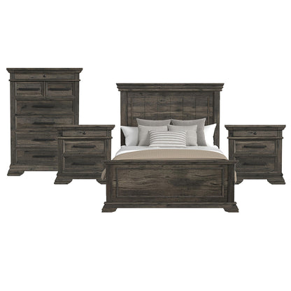 Picket House Furnishings - Hyde Queen 4PC Bedroom Set in Charcoal - B-13130-8-QB-NSCH view 1