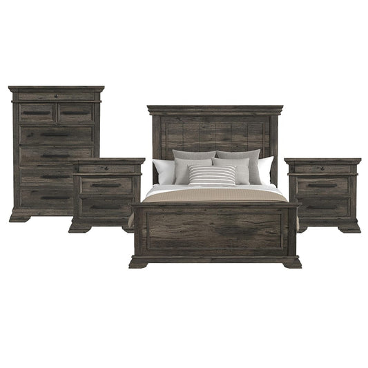 Picket House Furnishings - Hyde Queen 4PC Bedroom Set in Charcoal - B-13130-8-QB-NSCH view 1