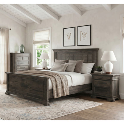 Picket House Furnishings - Hyde Queen 4PC Bedroom Set in Charcoal - B-13130-8-QB-NSCH view 3
