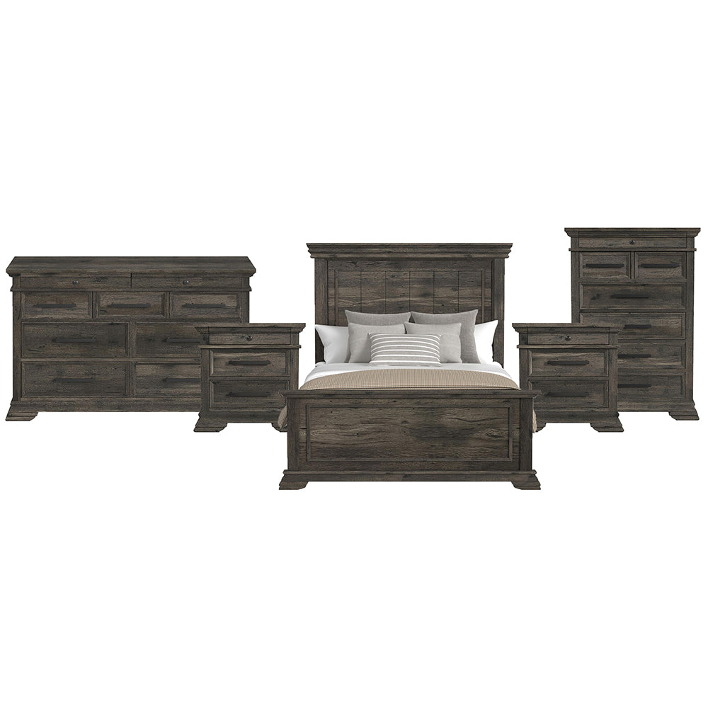 Picket House Furnishings - Hyde Queen 5PC Bedroom Set in Charcoal - B-13130-8-QB-NSDRC view 1