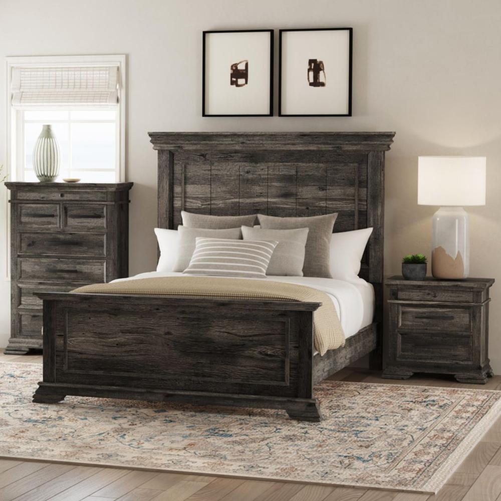 Picket House Furnishings - Hyde Queen Panel 3PC Bedroom Set in Charcoal - B-13130-8-QB-3PC veiw 1