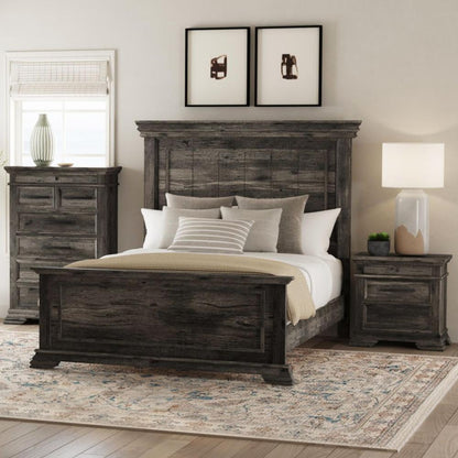 Picket House Furnishings - Hyde Queen Panel 3PC Bedroom Set in Charcoal - B-13130-8-QB-3PC veiw 1