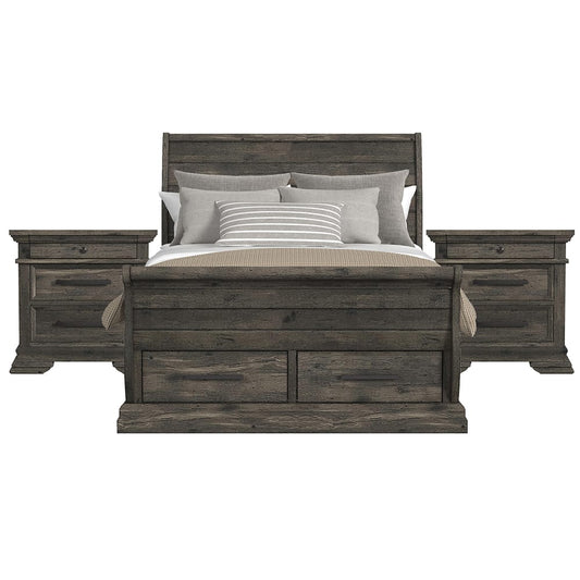 Picket House Furnishings - Hyde Queen Sleigh Storage 3PC Bedroom Set in Charcoal - B-13130-8-QSLB-NS2 view 1