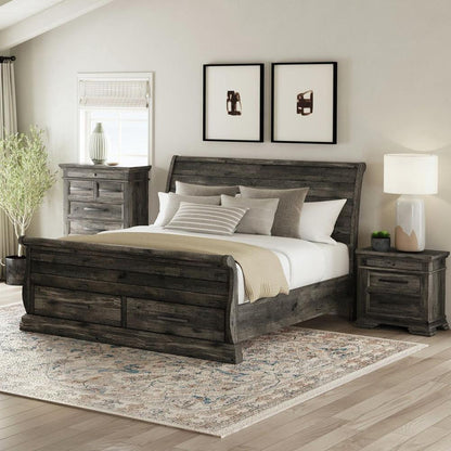 Picket House Furnishings - Hyde Queen Sleigh Storage 3PC Bedroom Set in Charcoal - B-13130-8-QSLB-3PC veiw 1