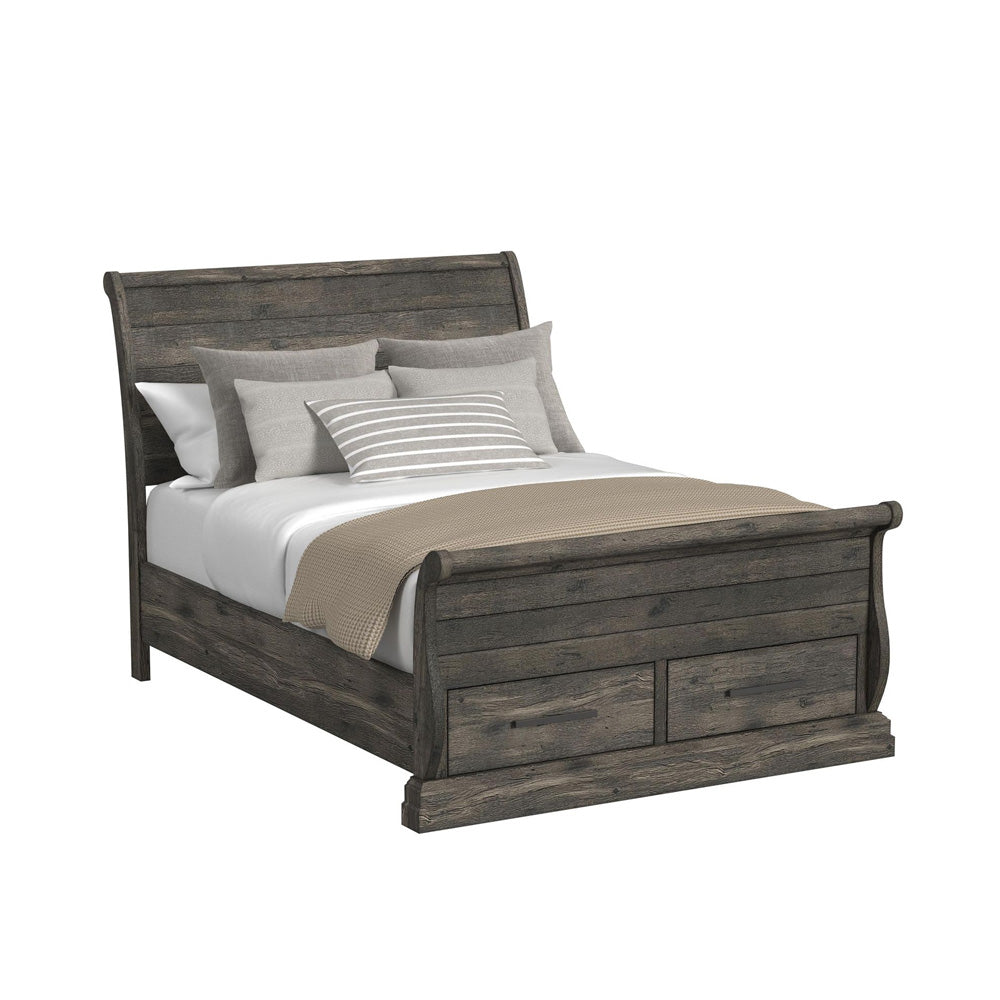 Picket House Furnishings - Hyde Queen Sleigh Storage 4PC Bedroom Set in Charcoal - B-13130-8-QSLB-NSDR view 4