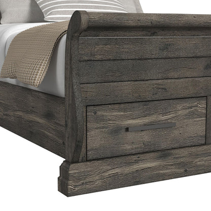 Picket House Furnishings - Hyde Queen Sleigh Storage 4PC Bedroom Set in Charcoal - B-13130-8-QSLB-NSDR view 6