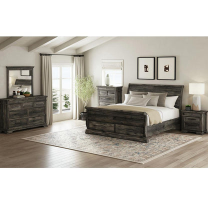 Picket House Furnishings - Hyde Queen Sleigh Storage 5PC Bedroom Set in Charcoal - B-13130-8-QSLB-5PC veiw 1