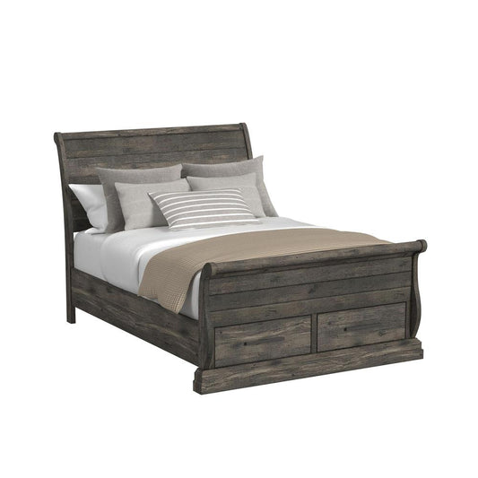 Picket House Furnishings - Hyde Queen Sleigh Storage Bed in Charcoal - B-13130-8-QSLB veiw 1
