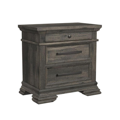 Picket House Furnishings - Hyde Twin Sleigh Storage 3PC Bedroom Set in Charcoal - B-13130-8-TSLB-3PC veiw 3