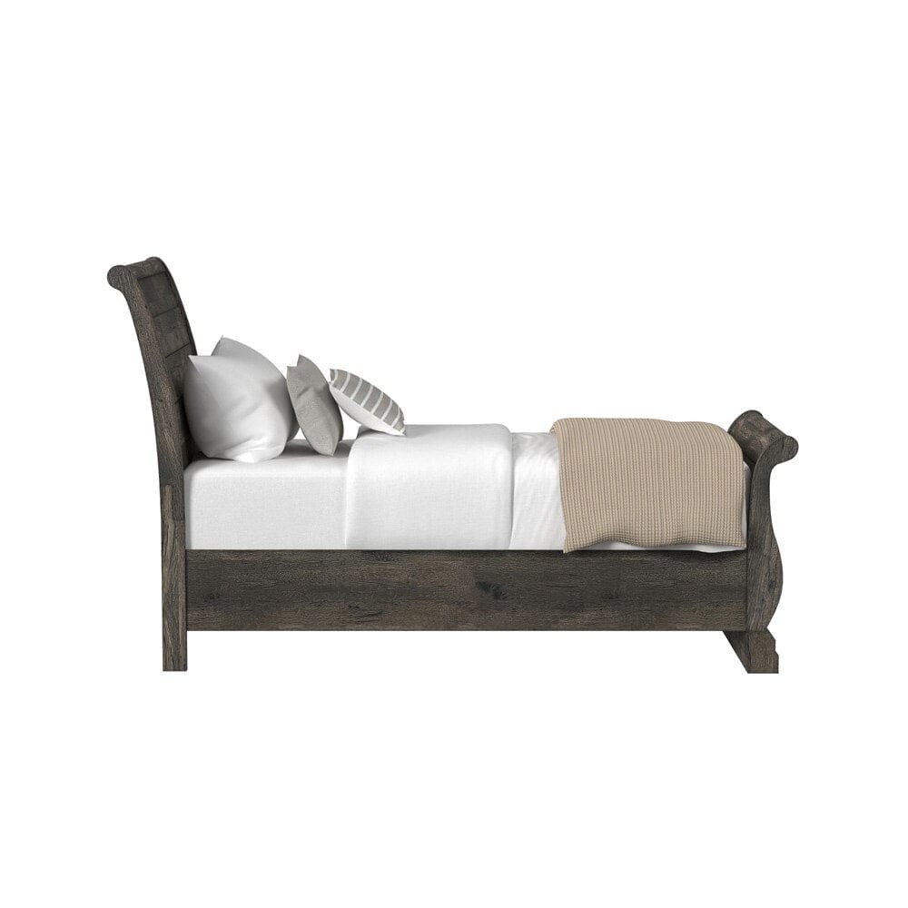 Picket House Furnishings - Hyde Twin Sleigh Storage Bed in Charcoal - B-13130-8-TSLB veiw 3