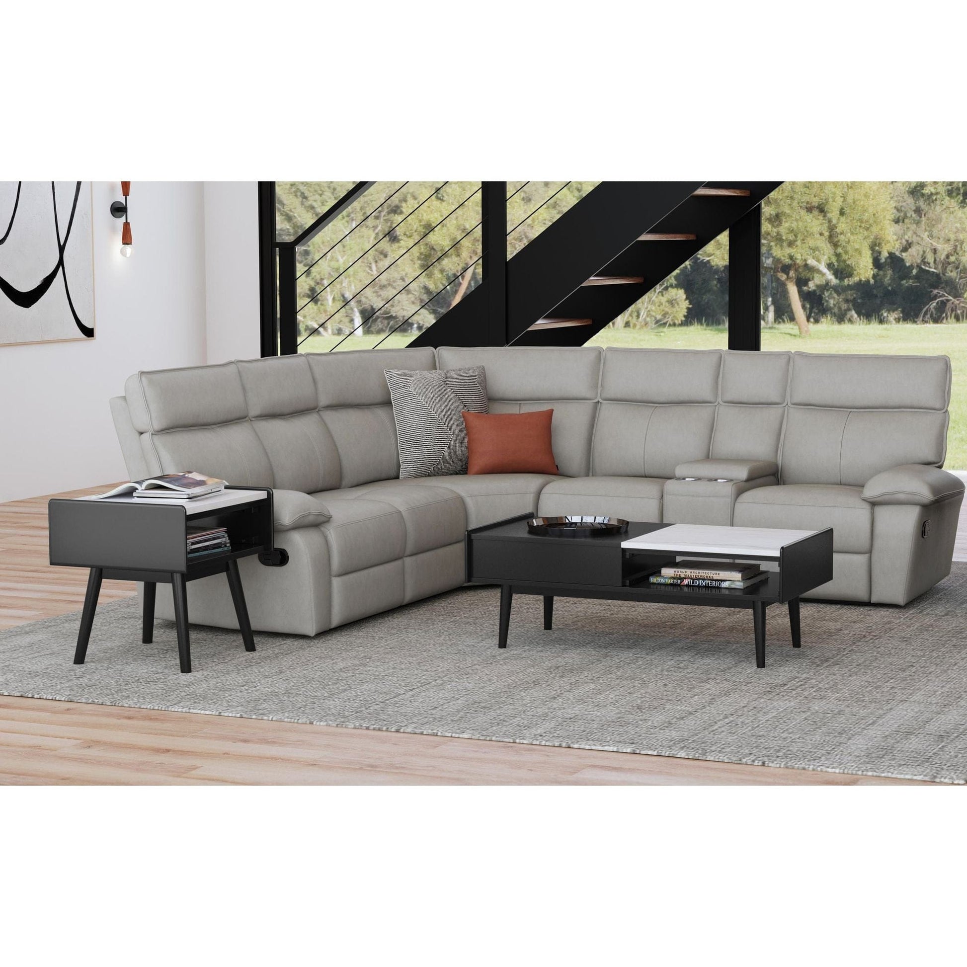 Picket House Furnishings -  Indina 2PC Occasional Table in Black-Coffee Table & End Table - T-19150-8-2PC view 5