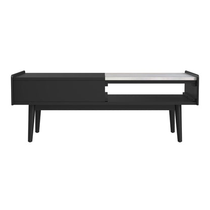 Picket House Furnishings -  Indina Coffee Table with White Marble and Lift-Top in Black - T-19150-8-CT view 3