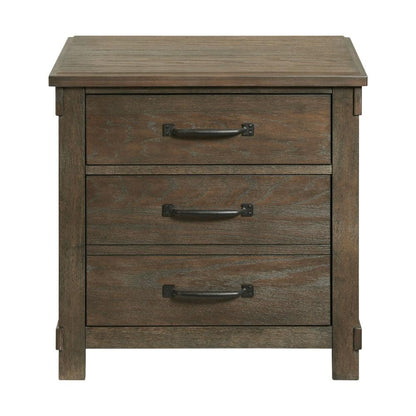 Picket House Furnishings - Jack 2-Drawer Nightstand with USB Ports in Walnut - SC300NS veiw 2