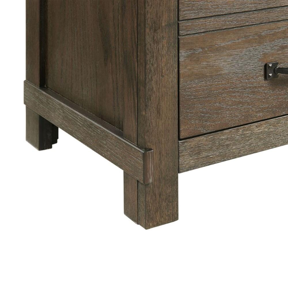 Picket House Furnishings - Jack 2-Drawer Nightstand with USB Ports in Walnut - SC300NS veiw 6