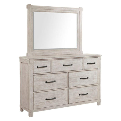Picket House Furnishings - Jack 7-Drawer Dresser with Mirror Set in White - SC600DRMR veiw 1