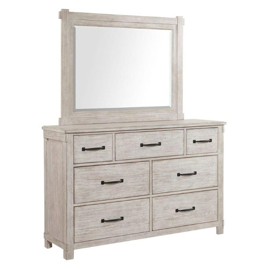 Picket House Furnishings - Jack 7-Drawer Dresser with Mirror Set in White - SC600DRMR veiw 1