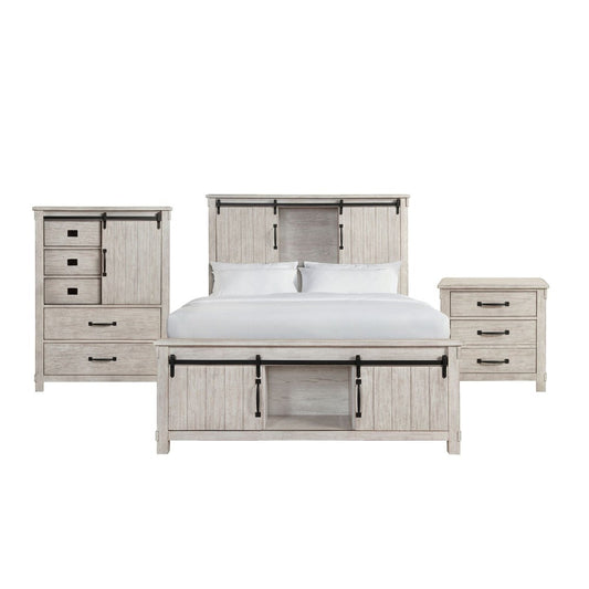 Picket House Furnishings - Jack King Platform Storage 3PC Bedroom Set in White - SC670KB3PC veiw 1