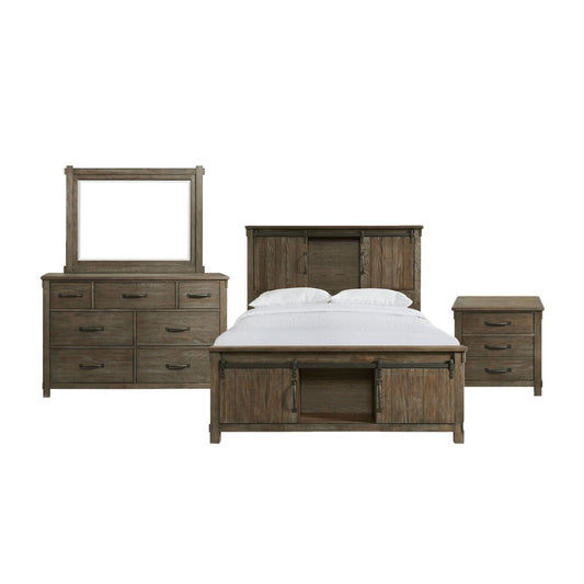 Picket House Furnishings - Jack King Platform Storage 4PC Bedroom Set in Walnut - SC370KB4PC veiw 1
