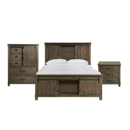 Picket House Furnishings - Jack Queen Platform Storage 3PC Bedroom Set in Walnut - SC370QB3PC veiw 1