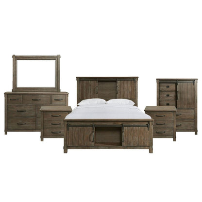 Picket House Furnishings - Jack Queen Platform Storage 6PC Bedroom Set in Walnut - SC370QB6PC veiw 1