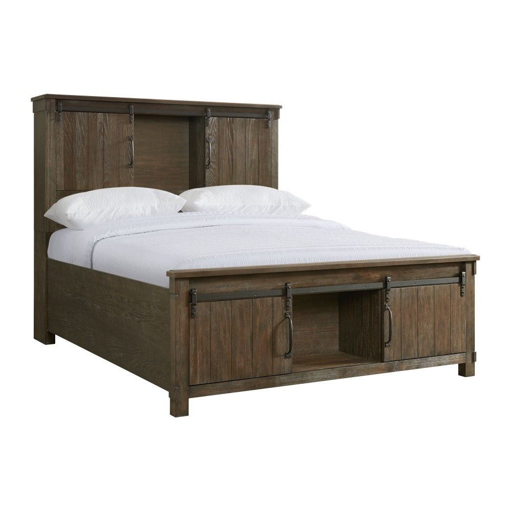 Picket House Furnishings - Jack Queen Platform Storage Bed in Walnut - SC370QB veiw 1