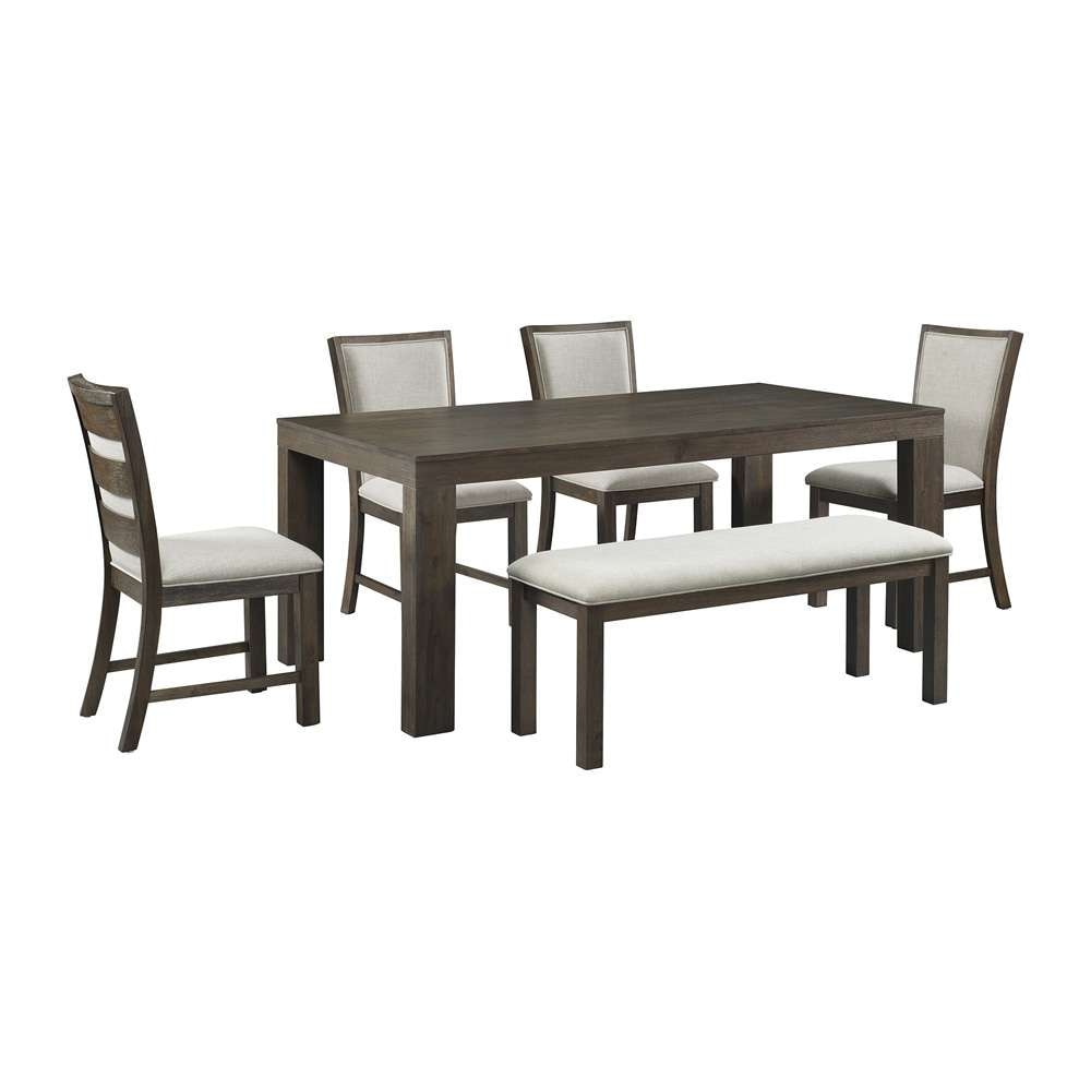 Picket House Furnishings - Jasper 6PC Dining Set (72in Table - 4 Chairs - Bench) in Brown - DGD2006DS1 veiw 1