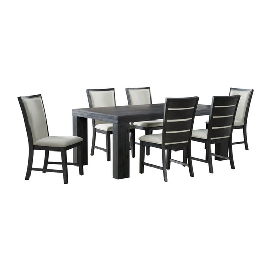 Picket House Furnishings - Jasper 7PC Dining Set-Table & Six Side Chairs in Black - DGD850DTB7PC veiw 1
