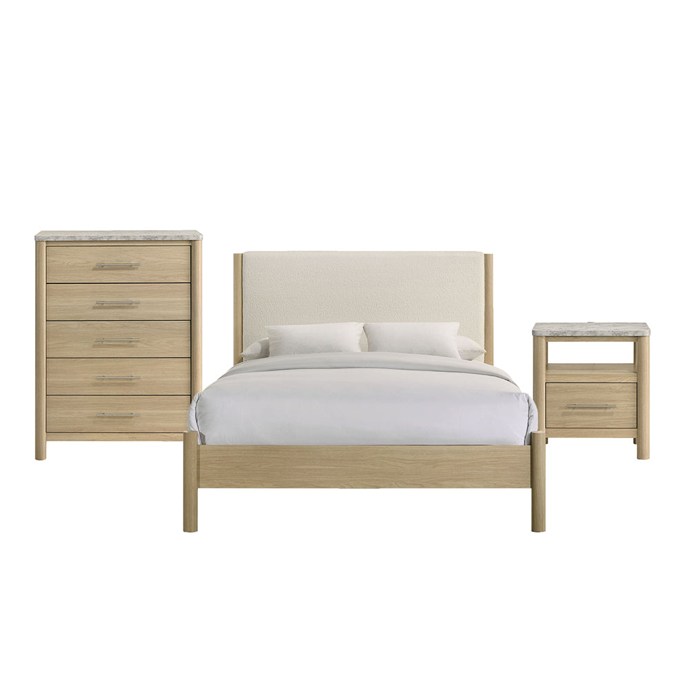 Picket House Furnishings - Joanna Full 3PC Bedroom Set in Natural - B-19280-6-FB-3PC view 1