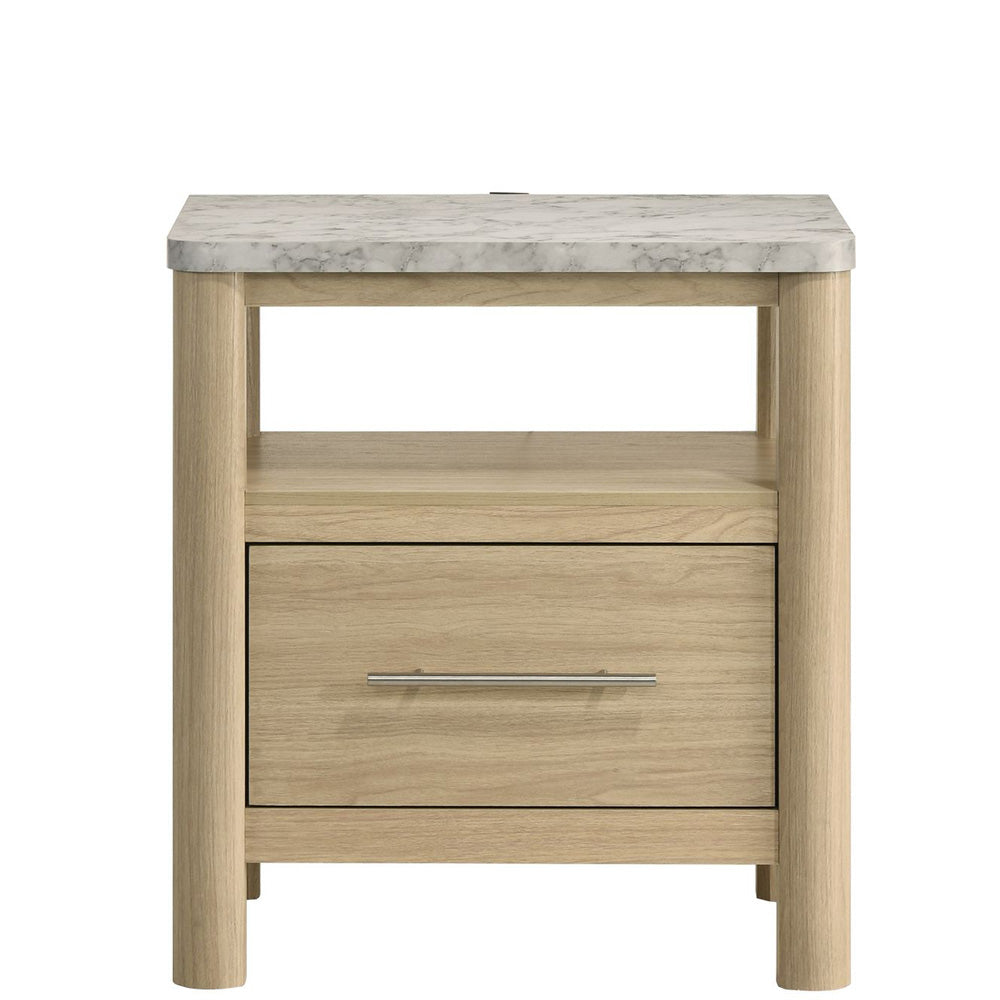 Picket House Furnishings - Joanna Nightstand with USB in Natural - B-19280-6-NS view 2