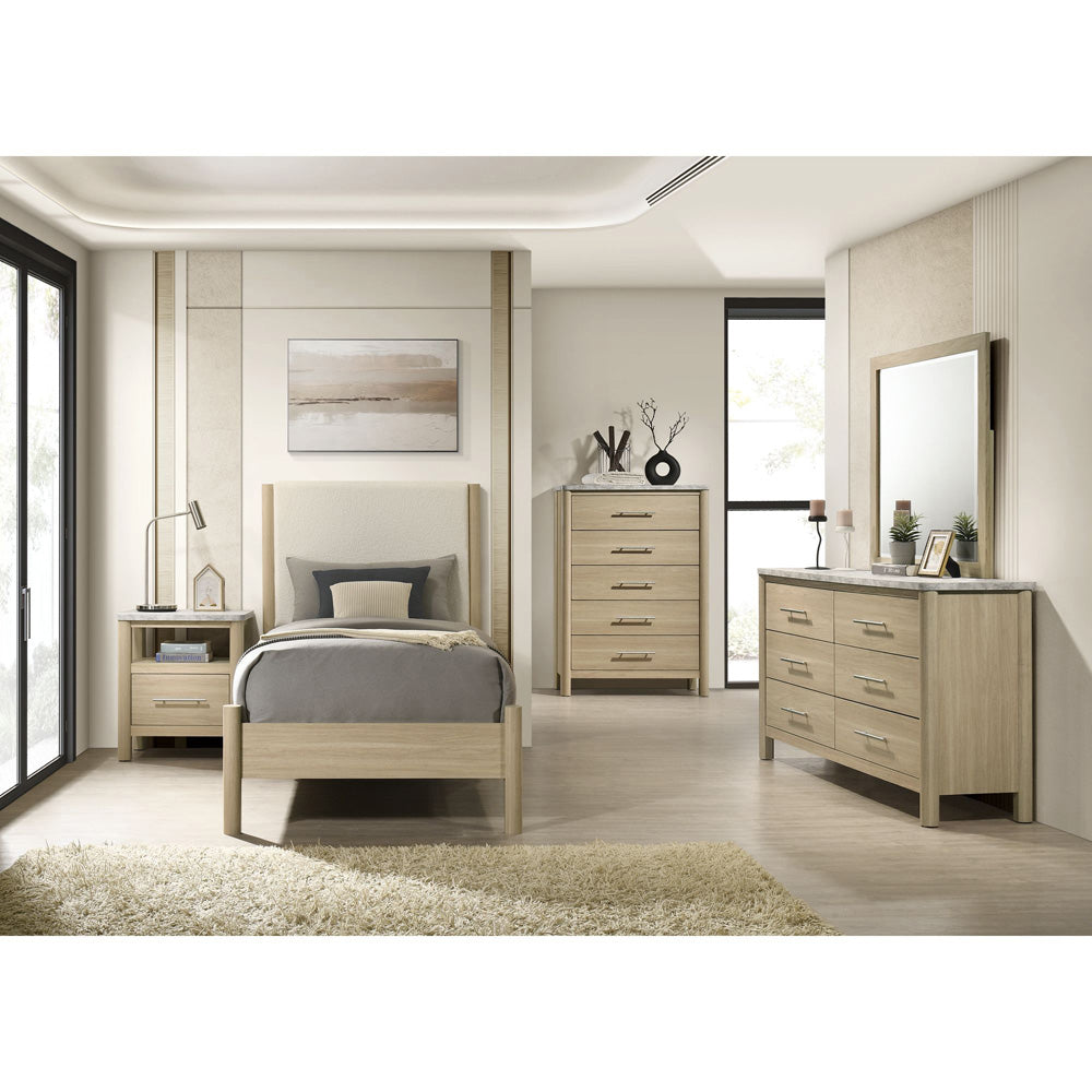 Picket House Furnishings - Joanna Twin 3PC Bedroom Set in Natural - B-19280-6-TB-3PC view 3
