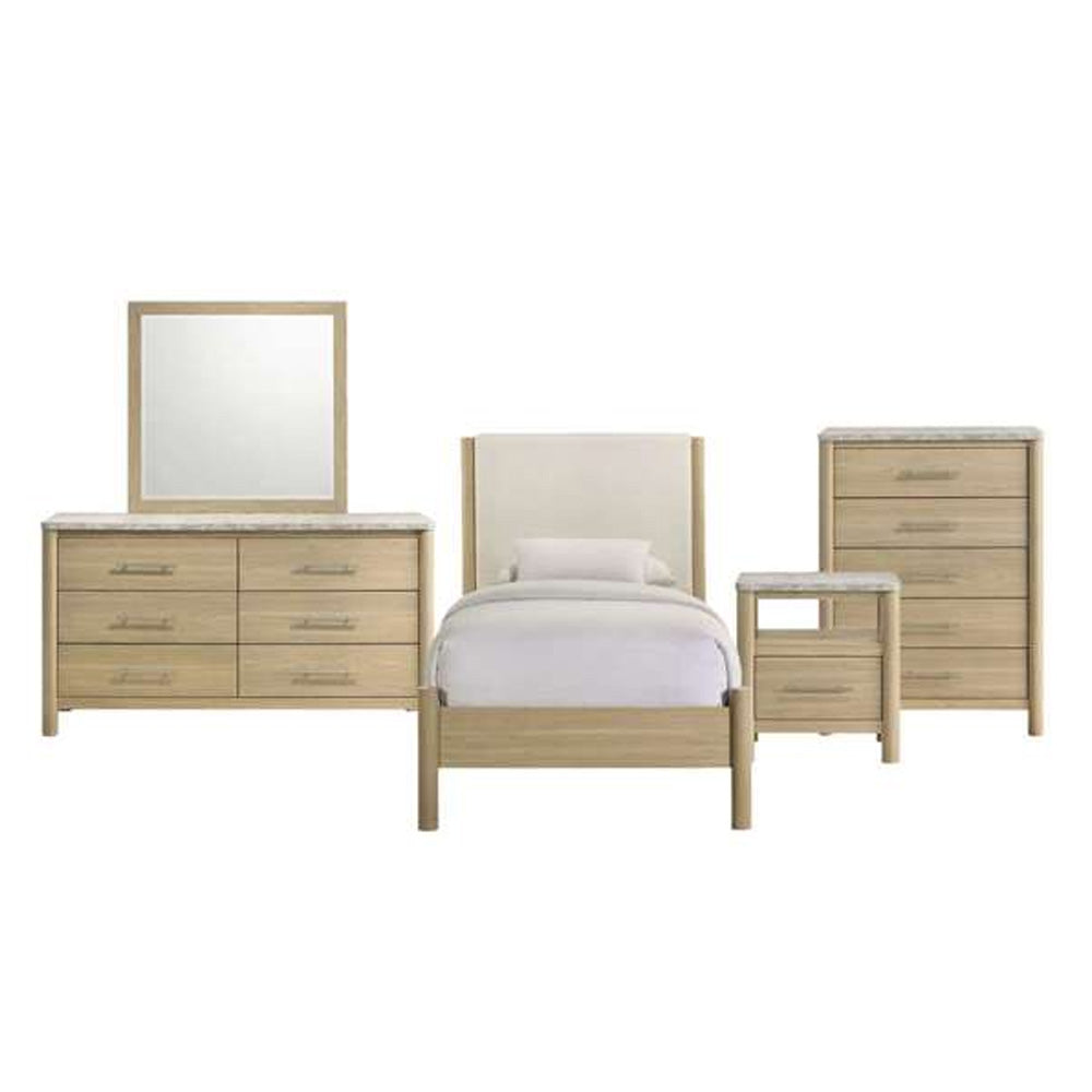 Picket House Furnishings - Joanna Twin 5PC Bedroom Set in Natural - B-19280-6-TB-5PC view 1