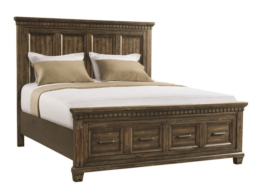 Picket House Furnishings - Johnny 2 Drawer King Storage Bed in Smokey Walnut - MB600KB veiw 1