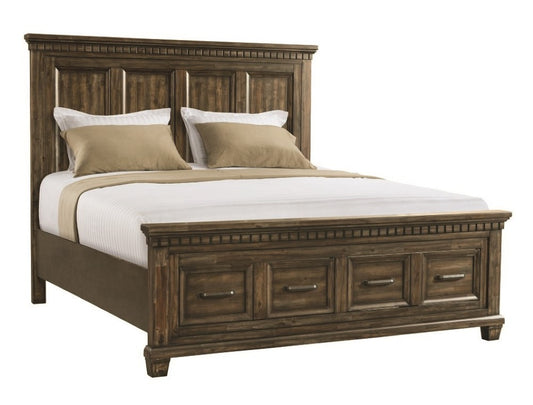 Picket House Furnishings - Johnny 2 Drawer Queen Storage Bed in Smokey Walnut - MB600QB veiw 1