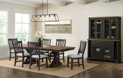 Picket House Furnishings -  Johnshaven 5PC Standard Height Dining Set in Espresso and Brown-Table and Four Chairs - D-16670-8-DT-5PC view 7