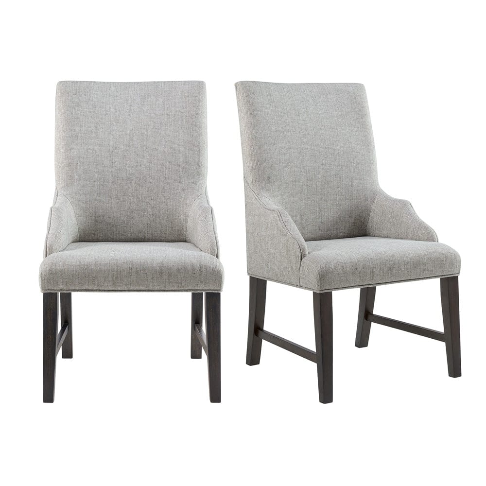 Picket House Furnishings -  Johnshaven Dining Host Chair with Light Grey Fabric in Espresso Set of 2 - D-16670-8-HC view 1
