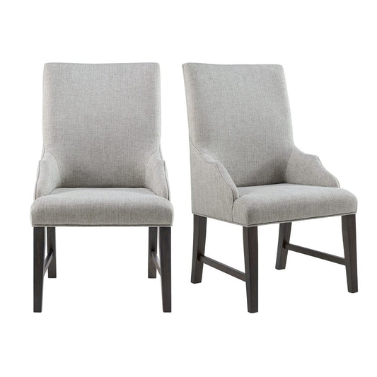 Picket House Furnishings -  Johnshaven Dining Host Chair with Light Grey Fabric in Espresso Set of 2 - D-16670-8-HC view 1