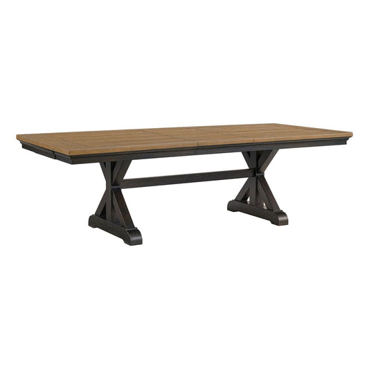 Picket House Furnishings -  Johnshaven Dining Table with 20" Leaf in Espresso and Brown - D-16670-8-DT view 1