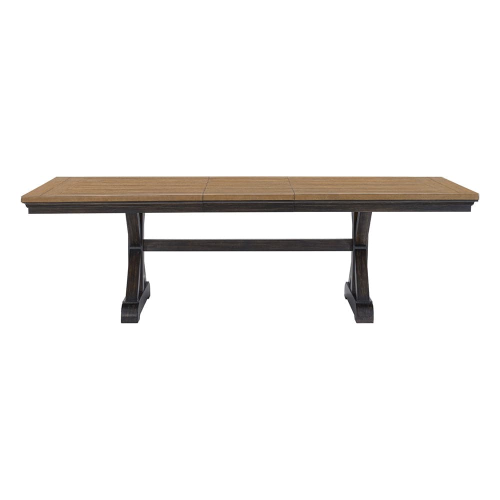 Picket House Furnishings -  Johnshaven Dining Table with 20" Leaf in Espresso and Brown - D-16670-8-DT view 2